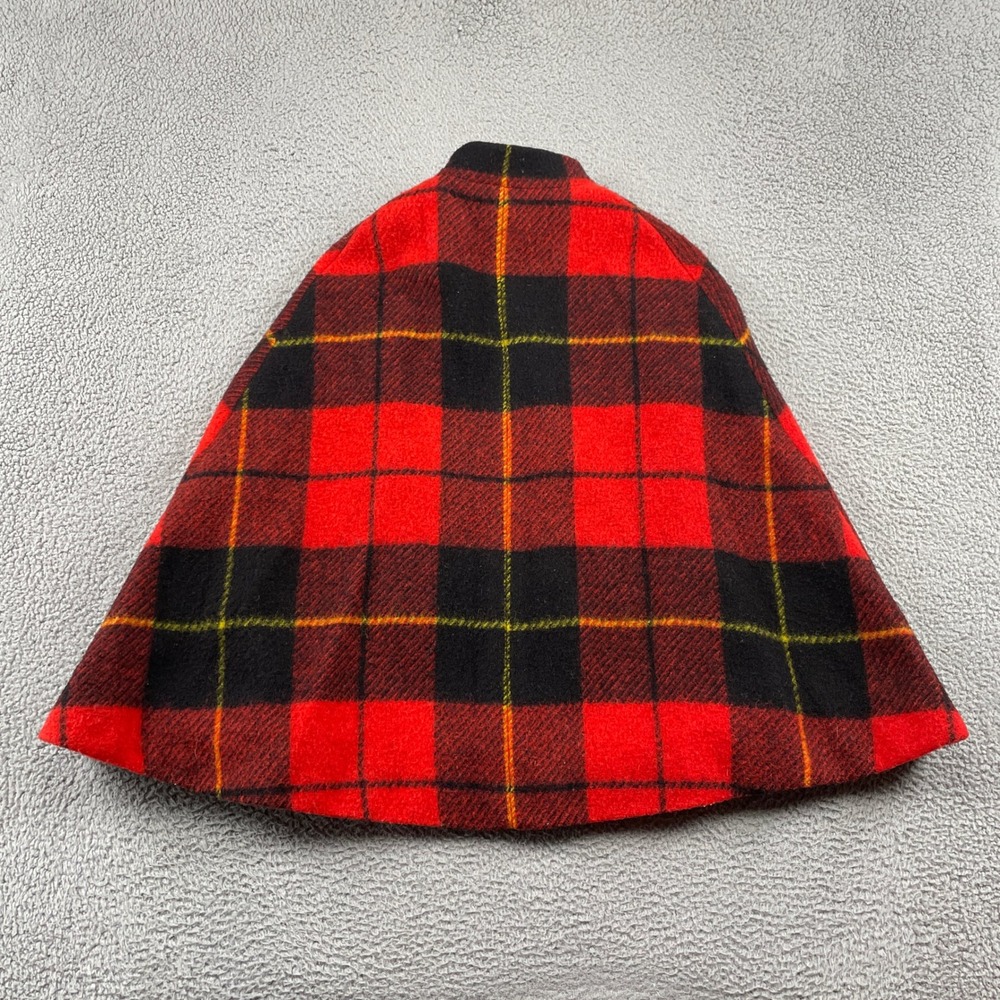 Jimmy Hourihan Cape Womens One Size Red Black Plaid Wool Irish Cloak Coat Wrap - Picture 2 of 9
